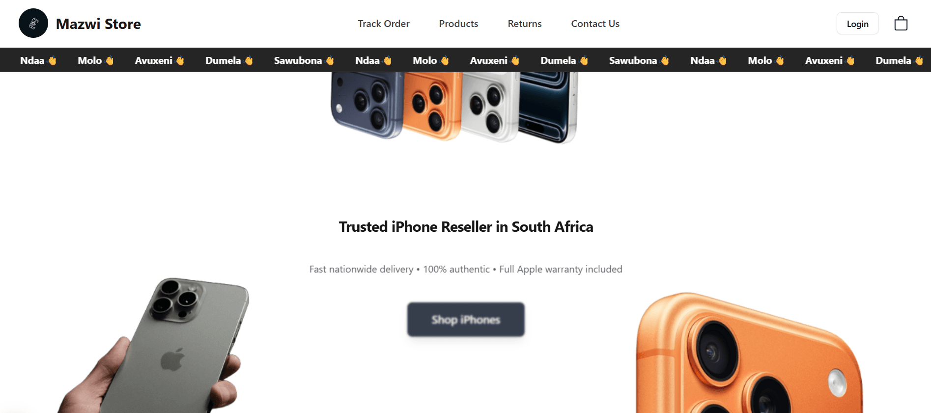 Mazwi Store project preview